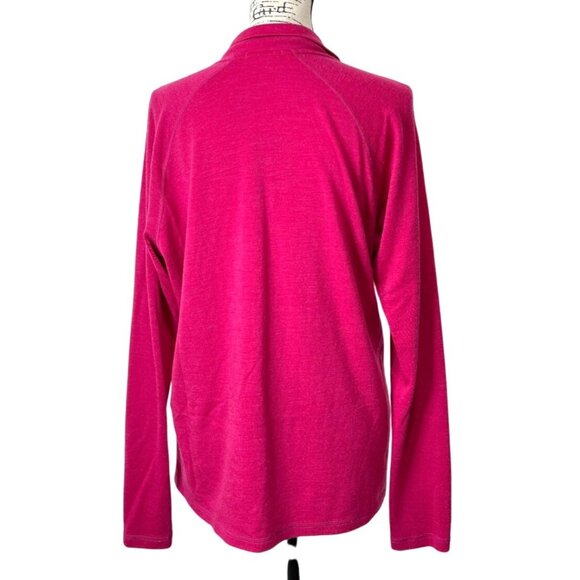 Smartwool Pink Quarter-Zip Long Sleeve Top Merino 250 Wool Womens Size 2X - Picture 3 of 8